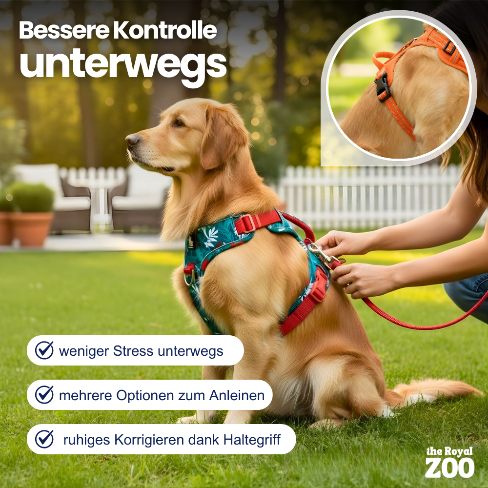 Hundegeschirr mit Rücken-Griff – sichere Kontrolle & reflektierender Schutz