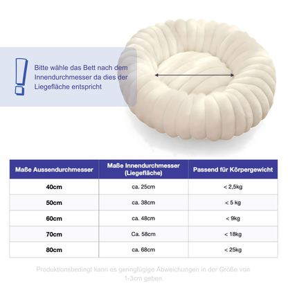 Ultraweiches Cord-Kuschelbett – Wärmender Wohlfühlplatz für Hunde & Katzen