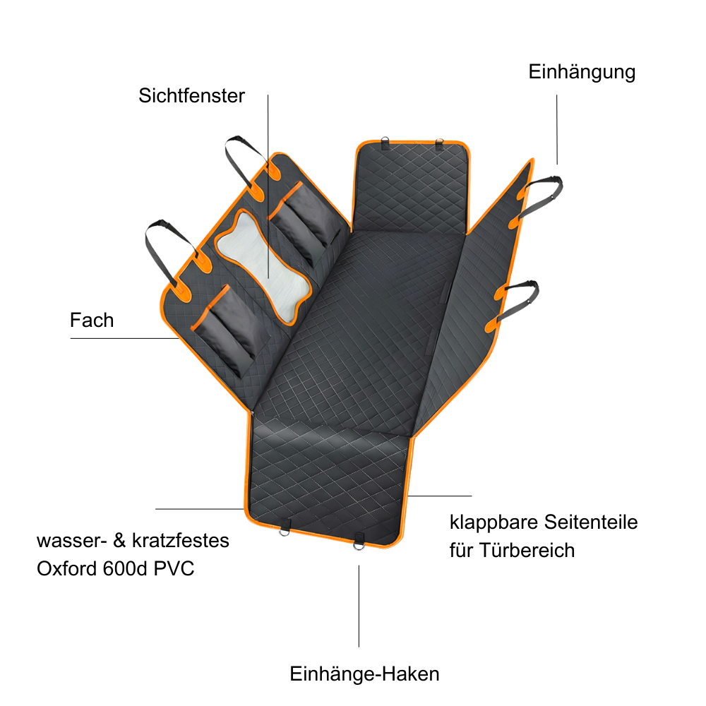 Wasserdichter Hunde-Rücksitzbezug – sicher, sauber & stressfrei unterwegs